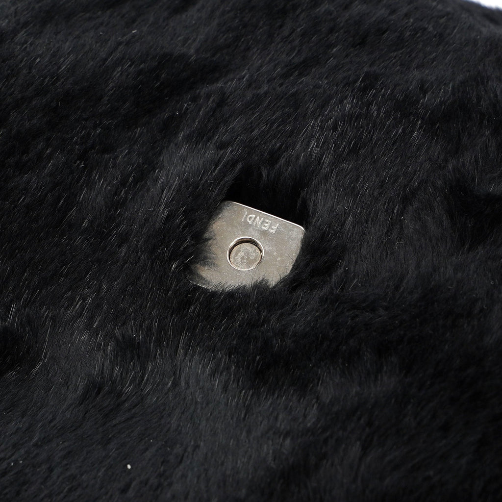 Black Fur Mamma Bag