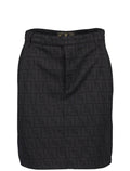 Black Zucca Monogram Skirt