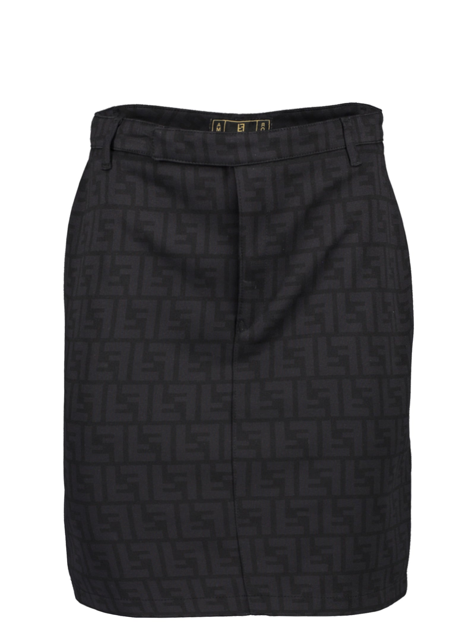Black Zucca Monogram Skirt
