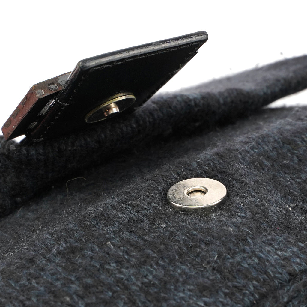 Navy Virgin Wool Mamma Bag