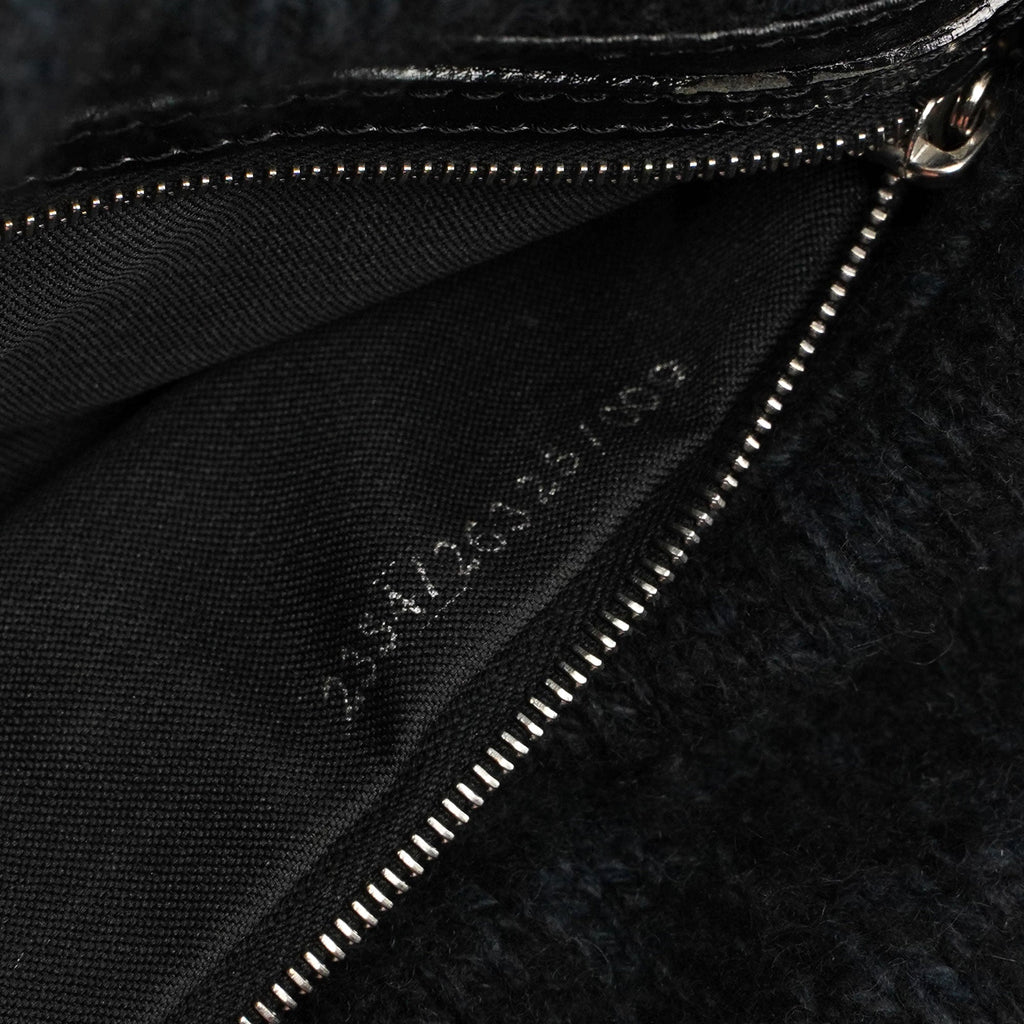 Navy Virgin Wool Mamma Bag