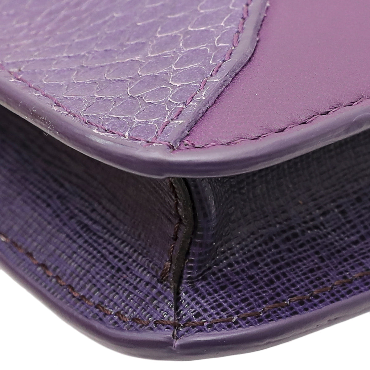 Fendi Purple 2Jours Envelope Clutch