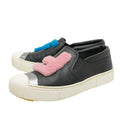Fendi Multicolor Shearling F Slip-On Sneakers 39