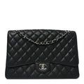 Caviar Quilted Maxi Single Flap Black