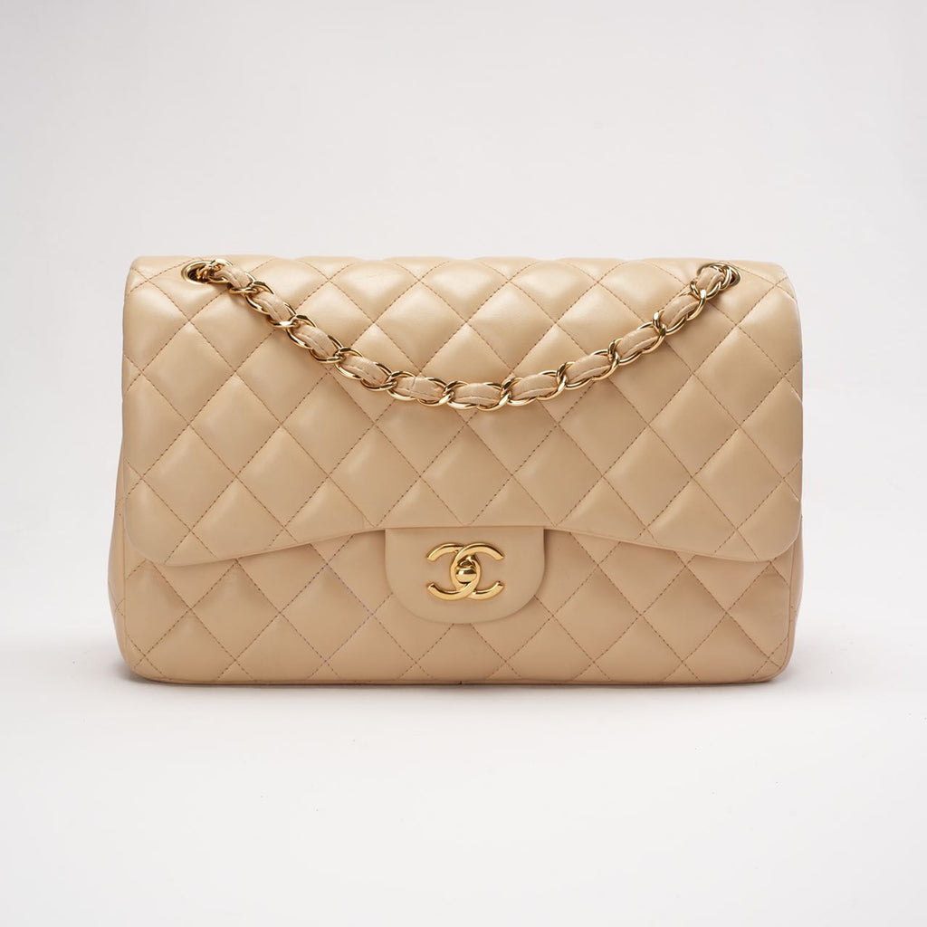 Chanel Classic Jumbo Double Flap Lamb Beige 2011