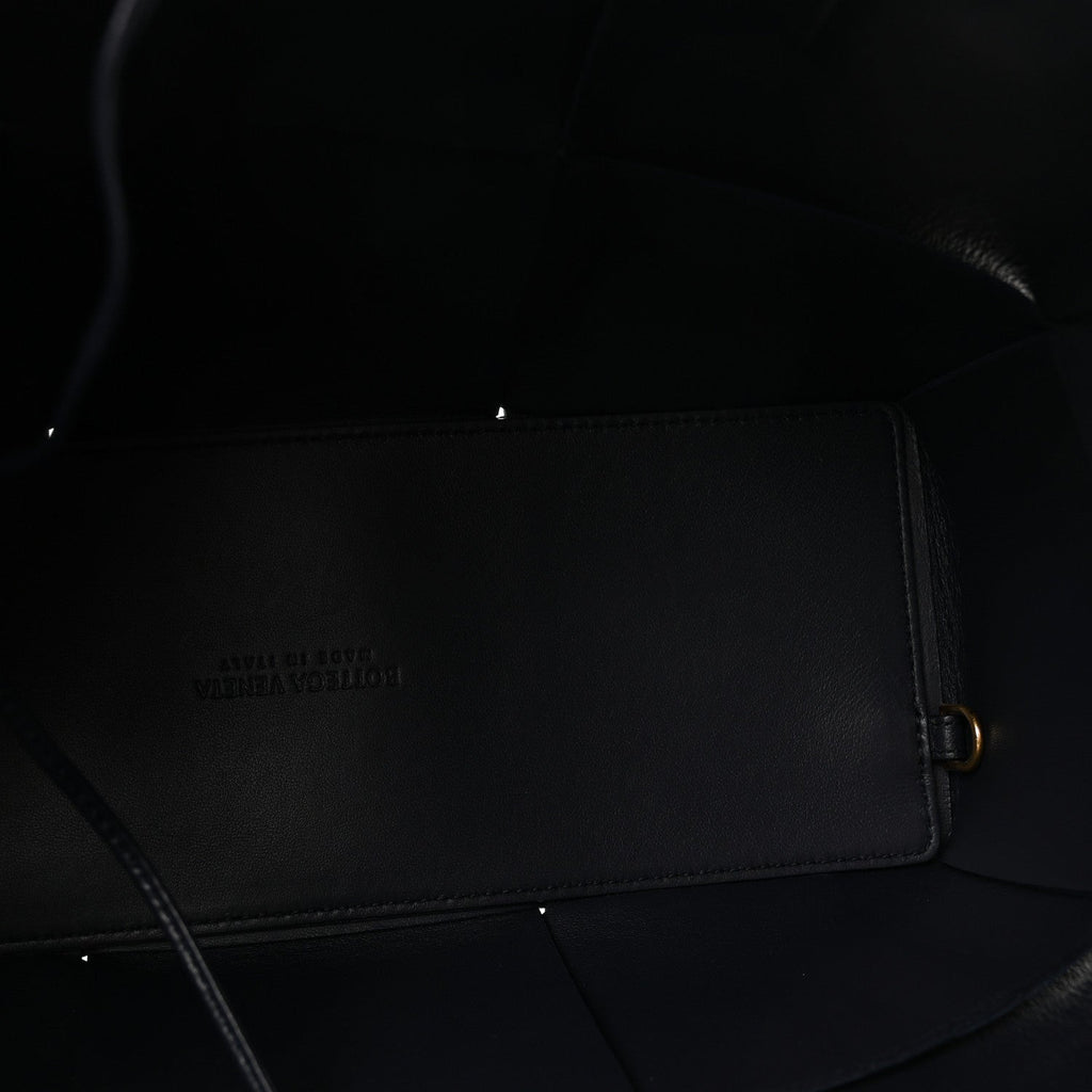 Nappa Maxi Intrecciato Small Arco Tote Navy
