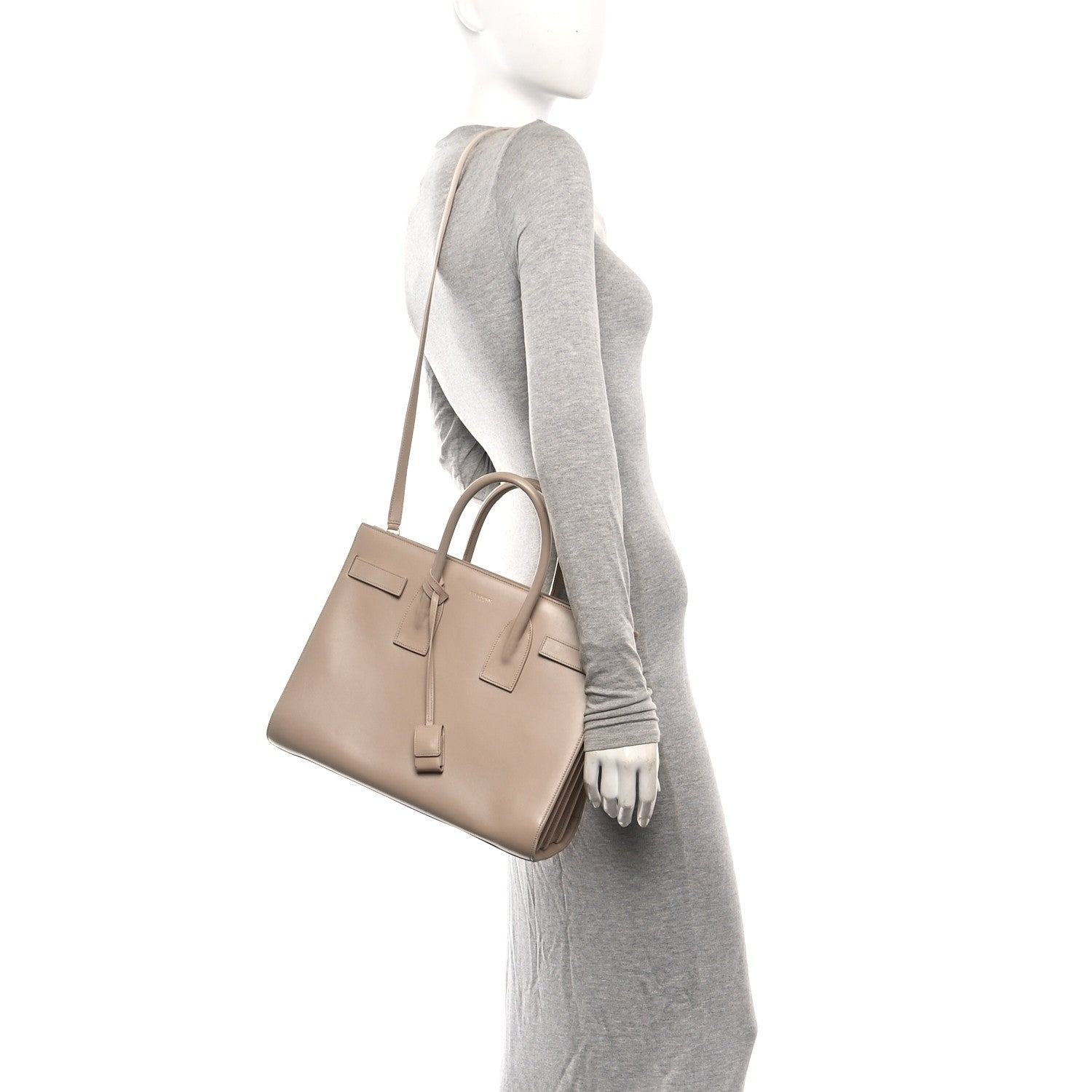 Calfskin Small Sac De Jour Dark Beige