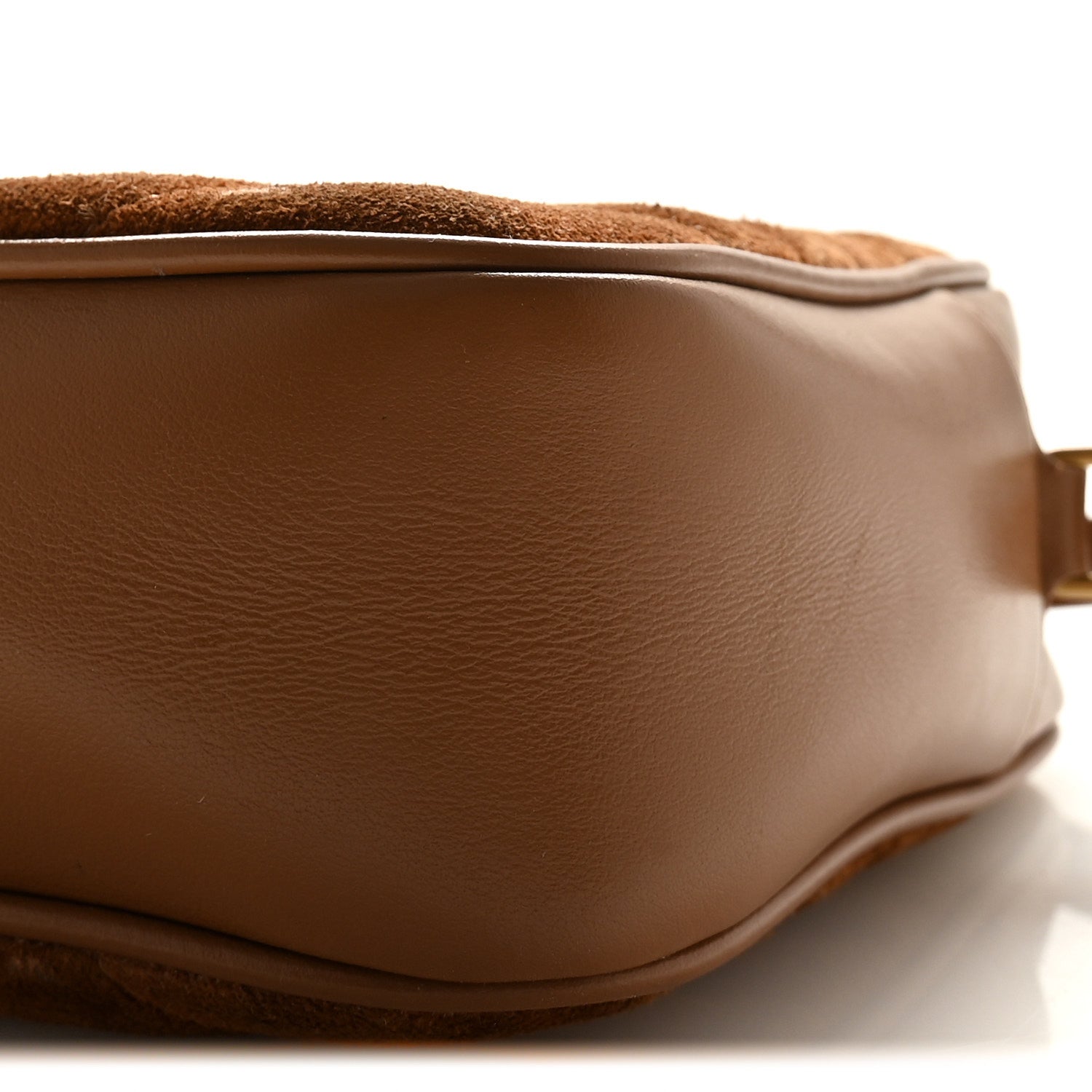 Suede Matelasse Monogram Lou Camera Bag Cinnamon
