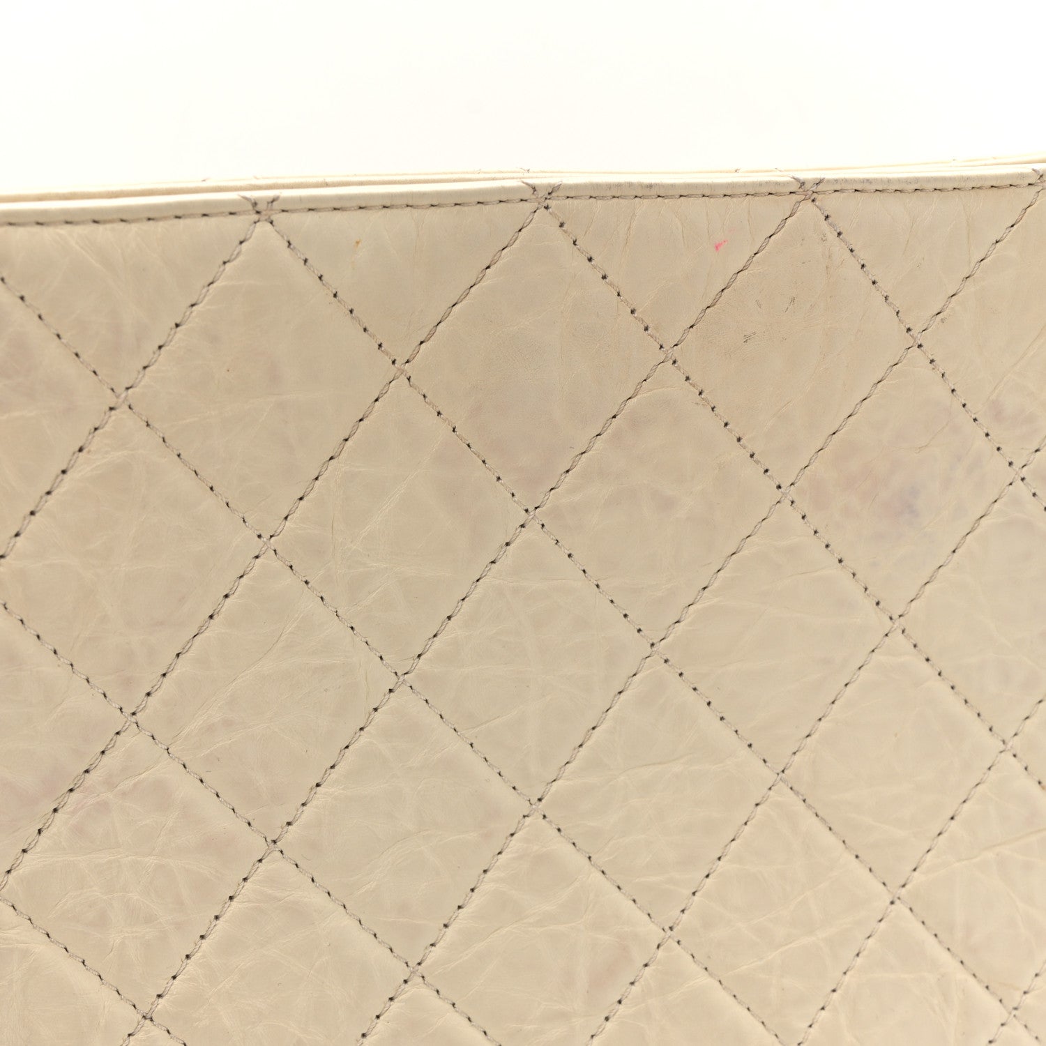 Aged Calfskin Quilted Reissue 2.55 Tote Ivory