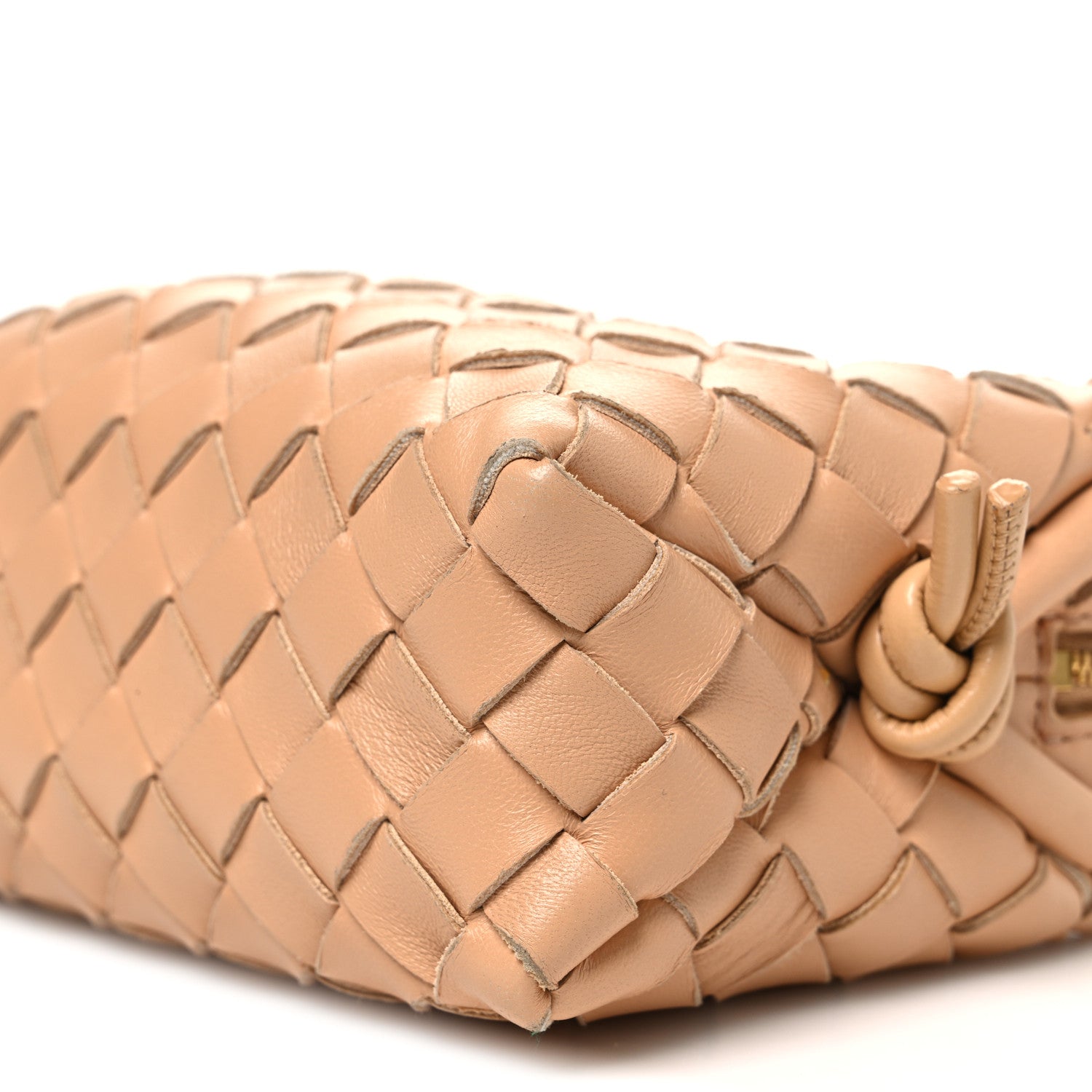 Nappa Intrecciato Mini Loop Camera Bag Almond
