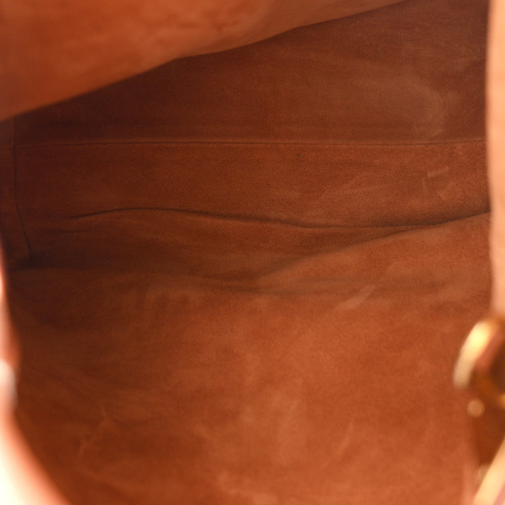 Grained Calfskin Low Key Hobo MM Cognac