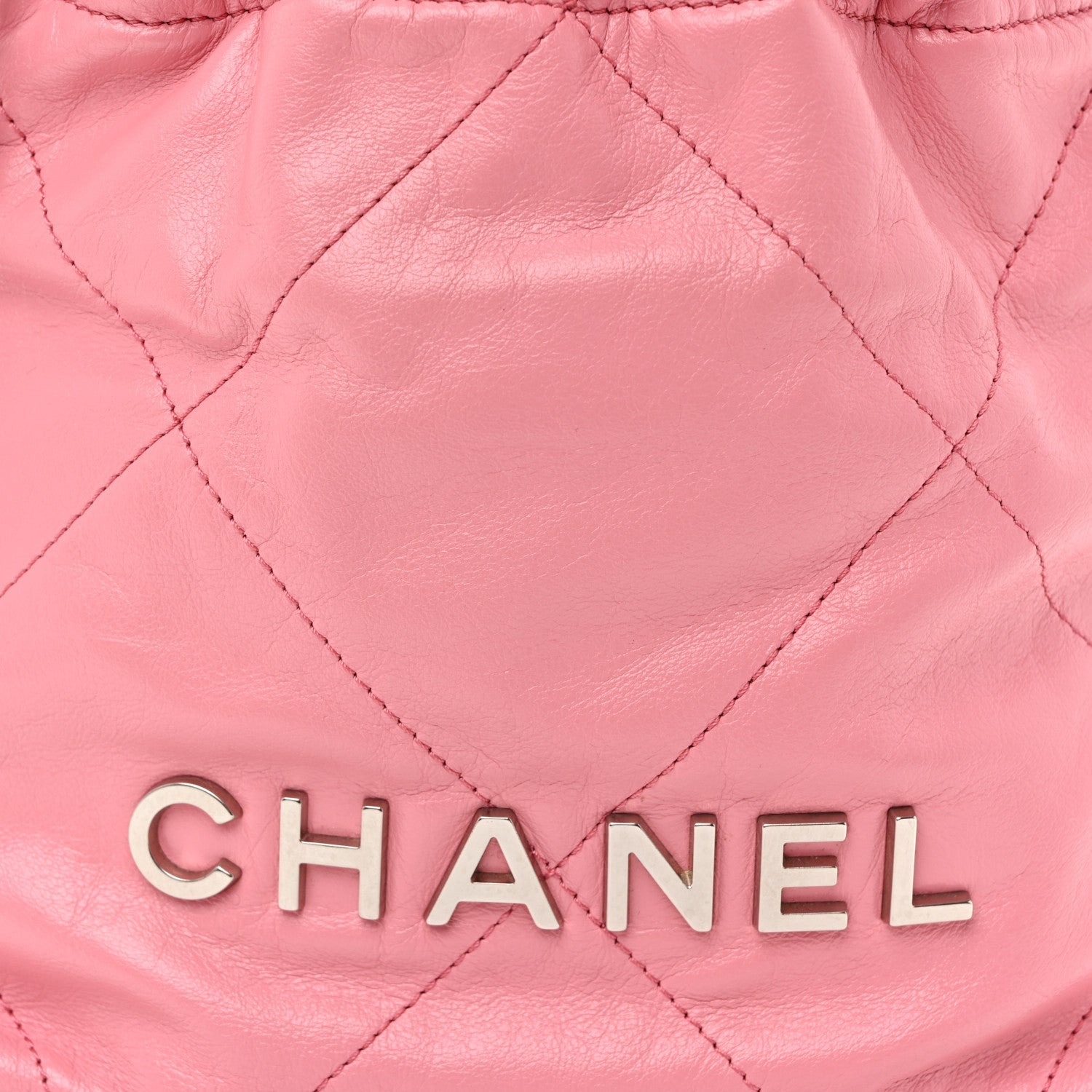 Shiny Calfskin Quilted Mini Chanel 22 Pink