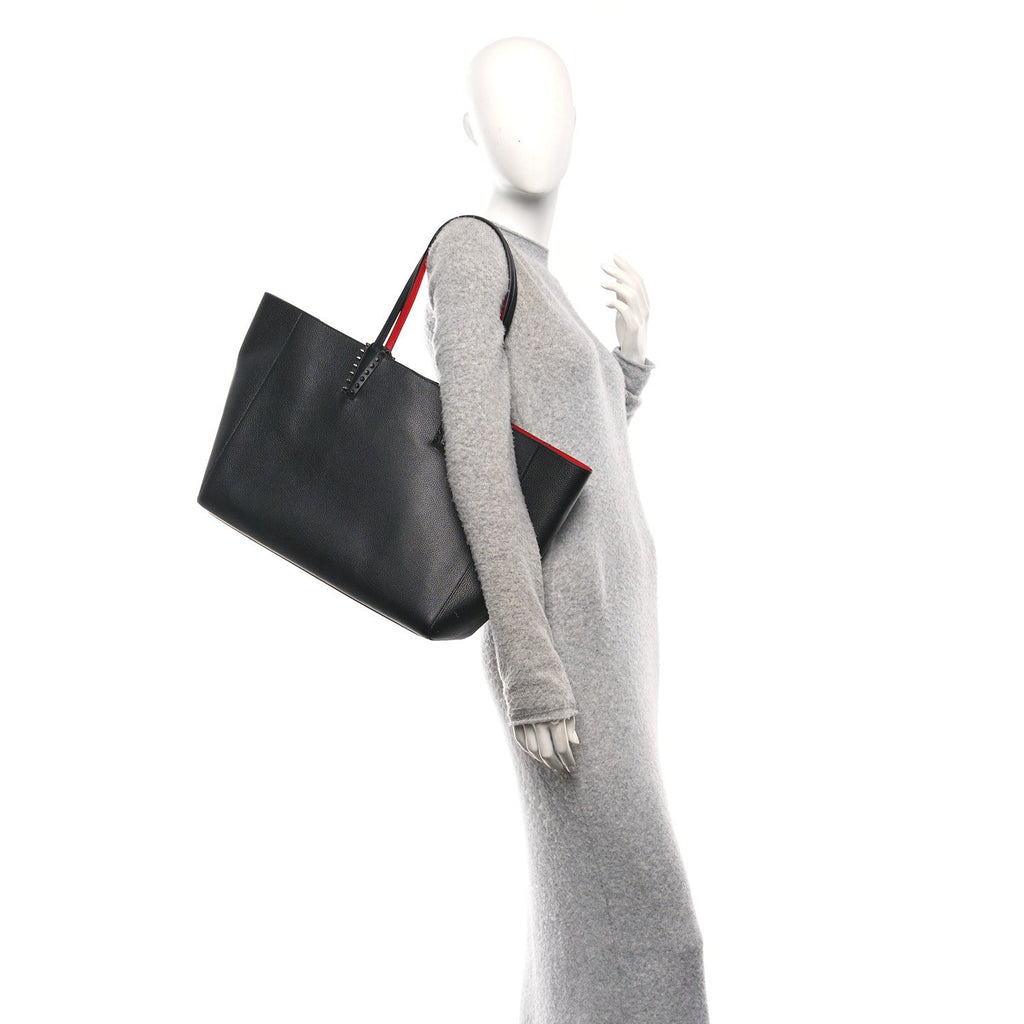 Calfskin Spikes East West Cabata Tote Black