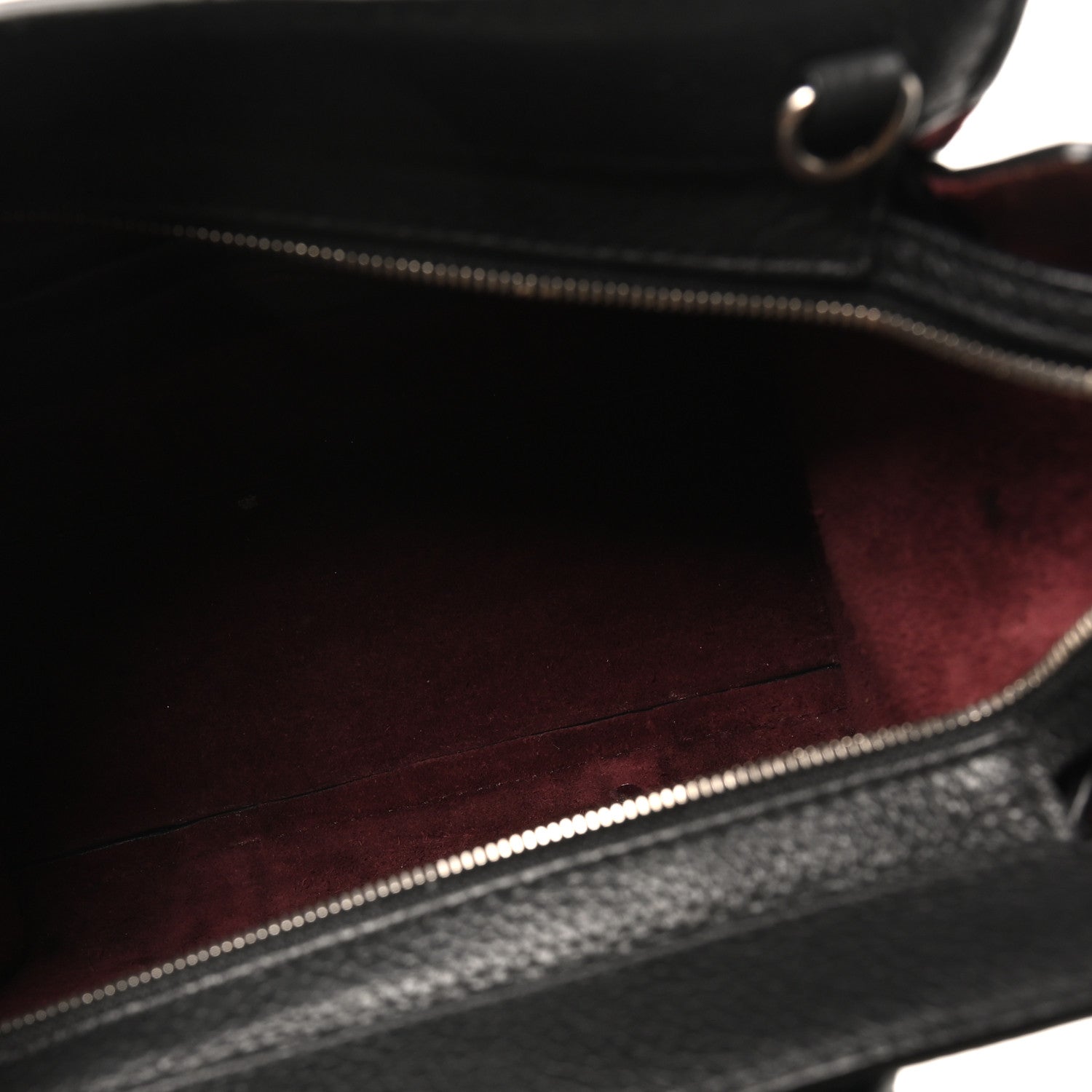 Small Classic Grain Micro Bayswater Zip Tote Black