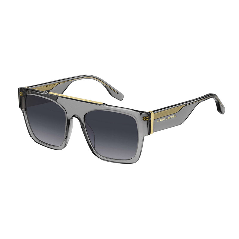 Marc Jacobs Sunglasses Square Full Rim, Transparent Dark Grey Frame and Dark Grey Gradient Lens MARC757/S0KB79O