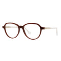Loewe Eyeglasses Round Full Rim, Brick Frame and Clear Demo Lenses Lens LW50010U068