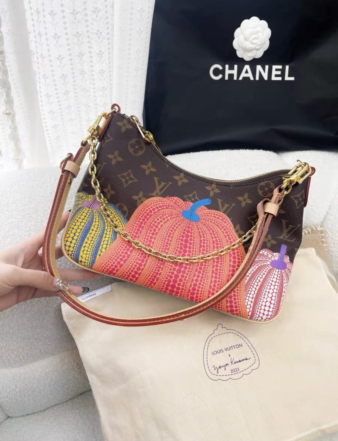 Louis Vuitton Yayoi Kusama pumpkin shoulder bag