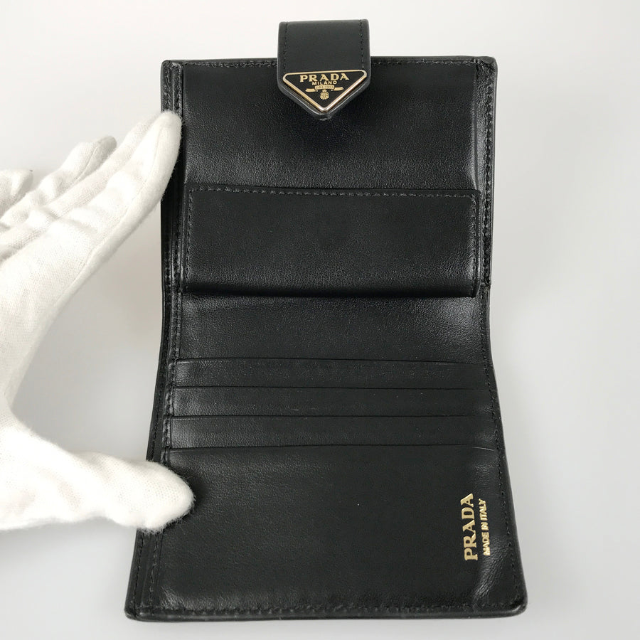 PRADA Saffiano tab Bifold wallet