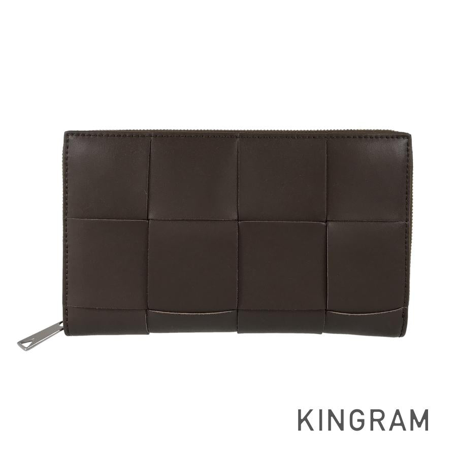 BOTTEGA VENETA Maxi Intrecciato Long wallet Round zipper