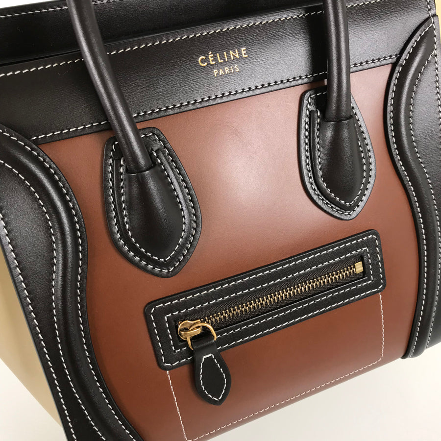 CELINE Luggage Nano Shopper Hand bag