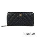 CHANEL Matelasse Long wallet Round zipper