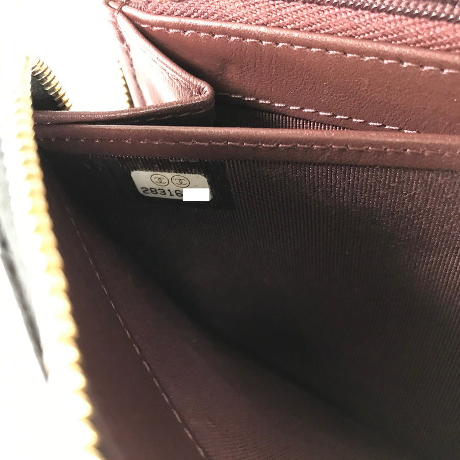 CHANEL Matelasse Long wallet Round zipper