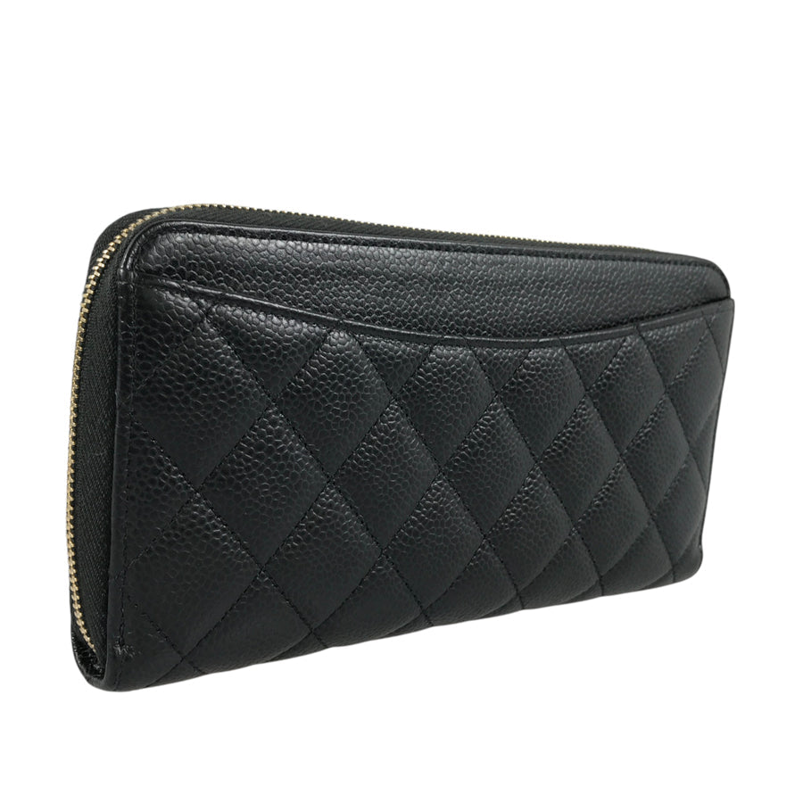 CHANEL Matelasse Long wallet Round zipper