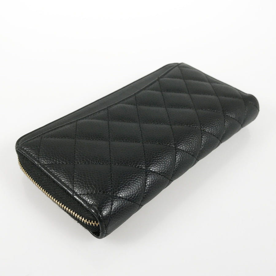 CHANEL Matelasse Long wallet Round zipper