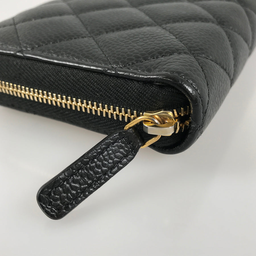 CHANEL Matelasse Long wallet Round zipper
