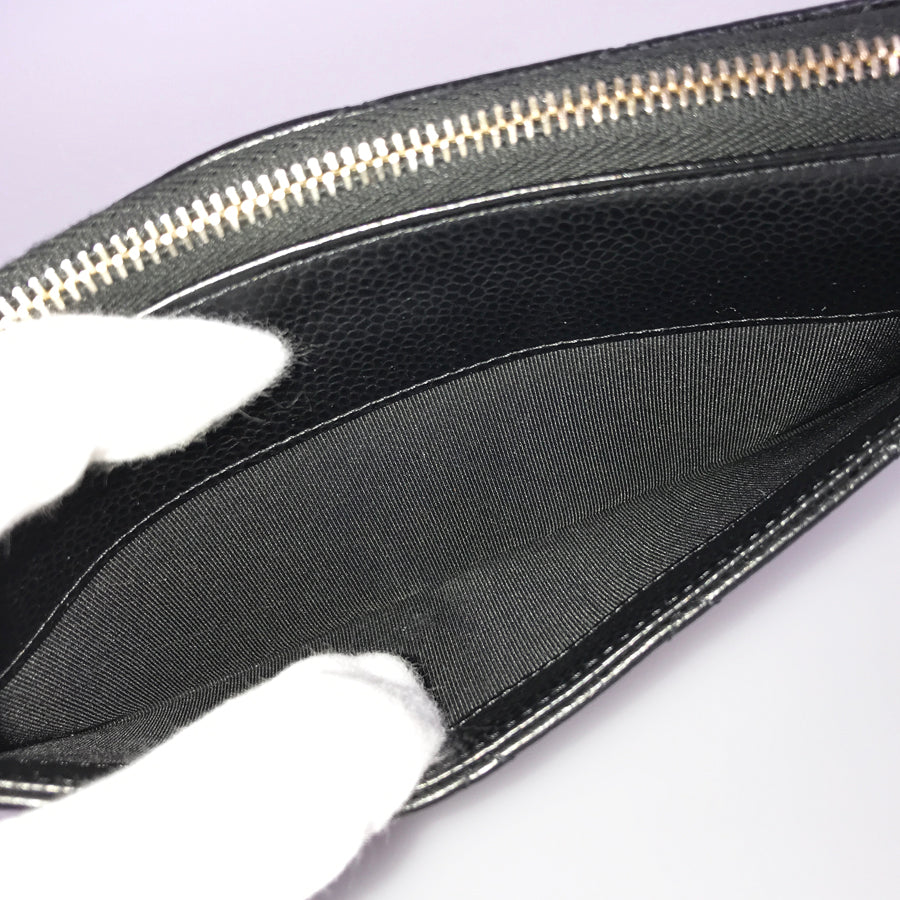 CHANEL Matelasse Long wallet Round zipper