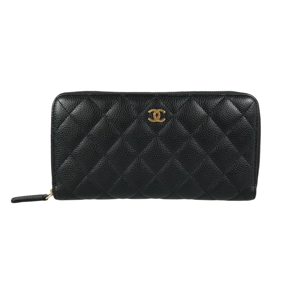 CHANEL Matelasse Long wallet Round zipper