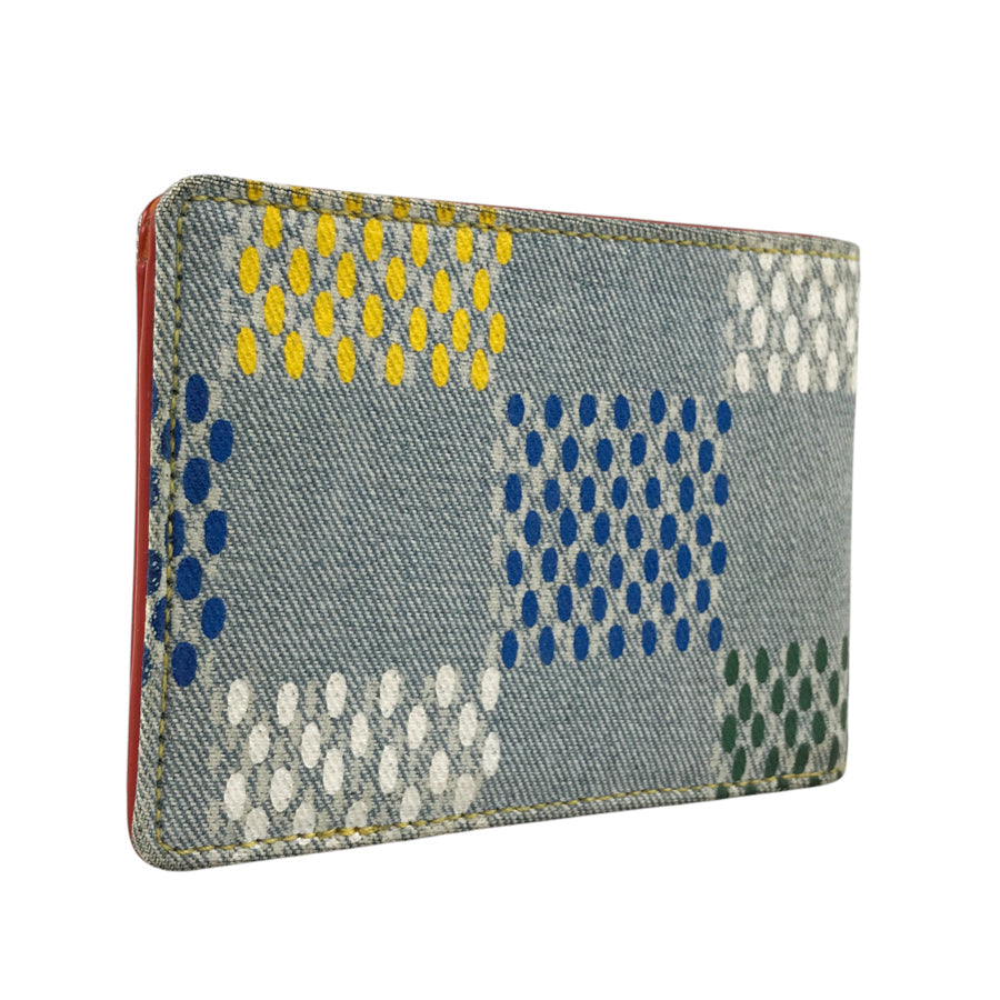 LOUIS VUITTON LV Birds Damier Denim Portefeuille Multiple N00186 Bifold wallet