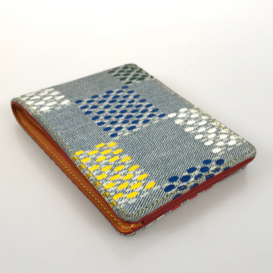 LOUIS VUITTON LV Birds Damier Denim Portefeuille Multiple N00186 Bifold wallet