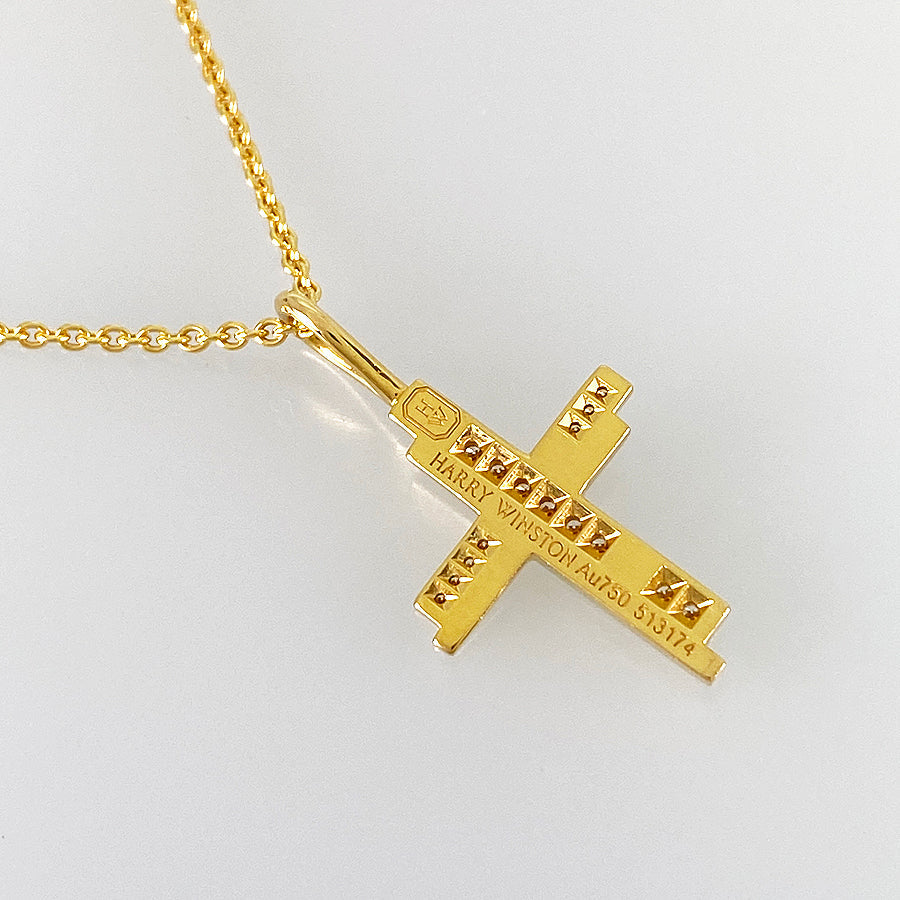 HARRY WINSTON Traffic cross Necklace