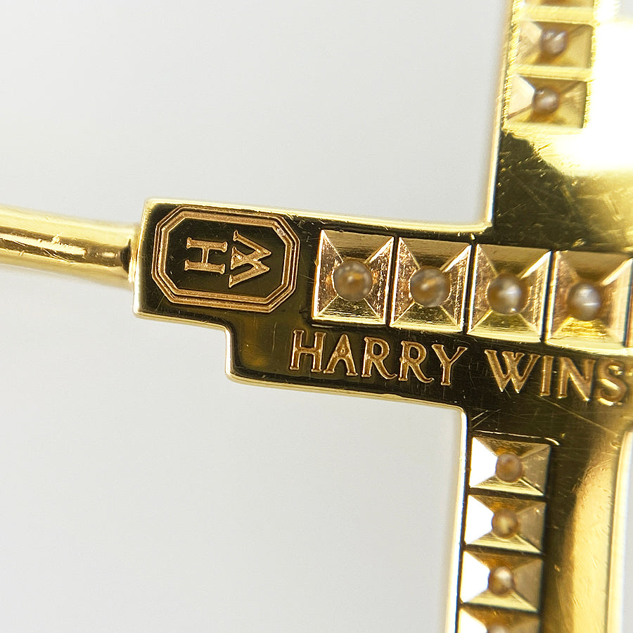 HARRY WINSTON Traffic cross Necklace