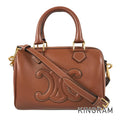 CELINE Triomphe Cuir Small Boston Bag Hand bag