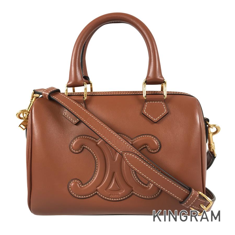 CELINE Triomphe Cuir Small Boston Bag Hand bag