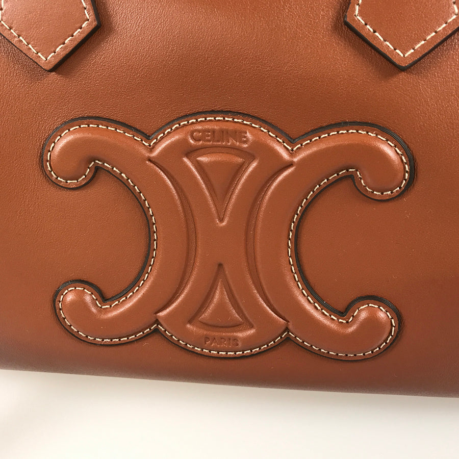 CELINE Triomphe Cuir Small Boston Bag Hand bag