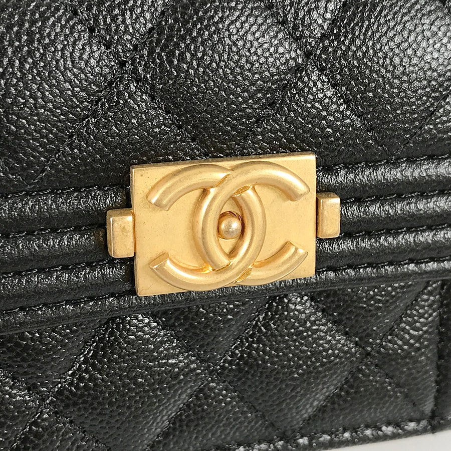 CHANEL Boy Chanel Compact wallet Trifold wallet