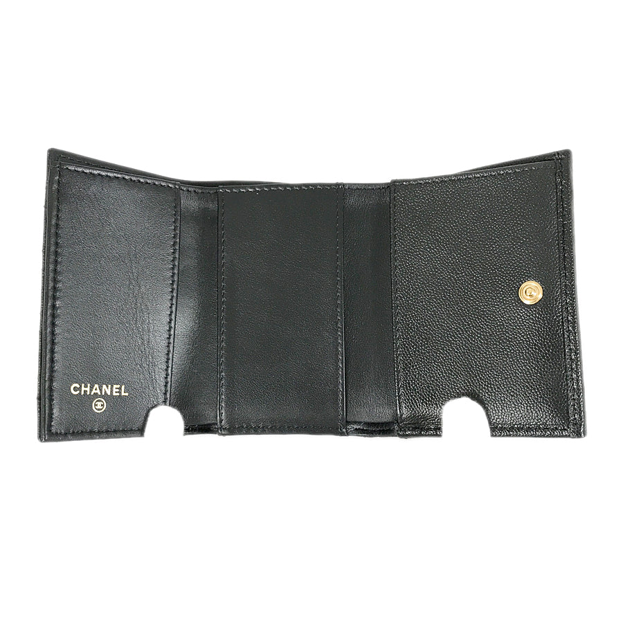 CHANEL Boy Chanel Compact wallet Trifold wallet