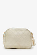 Chanel™ 1994-96 Cream Quilted Lambskin CC Mini Camera Bag