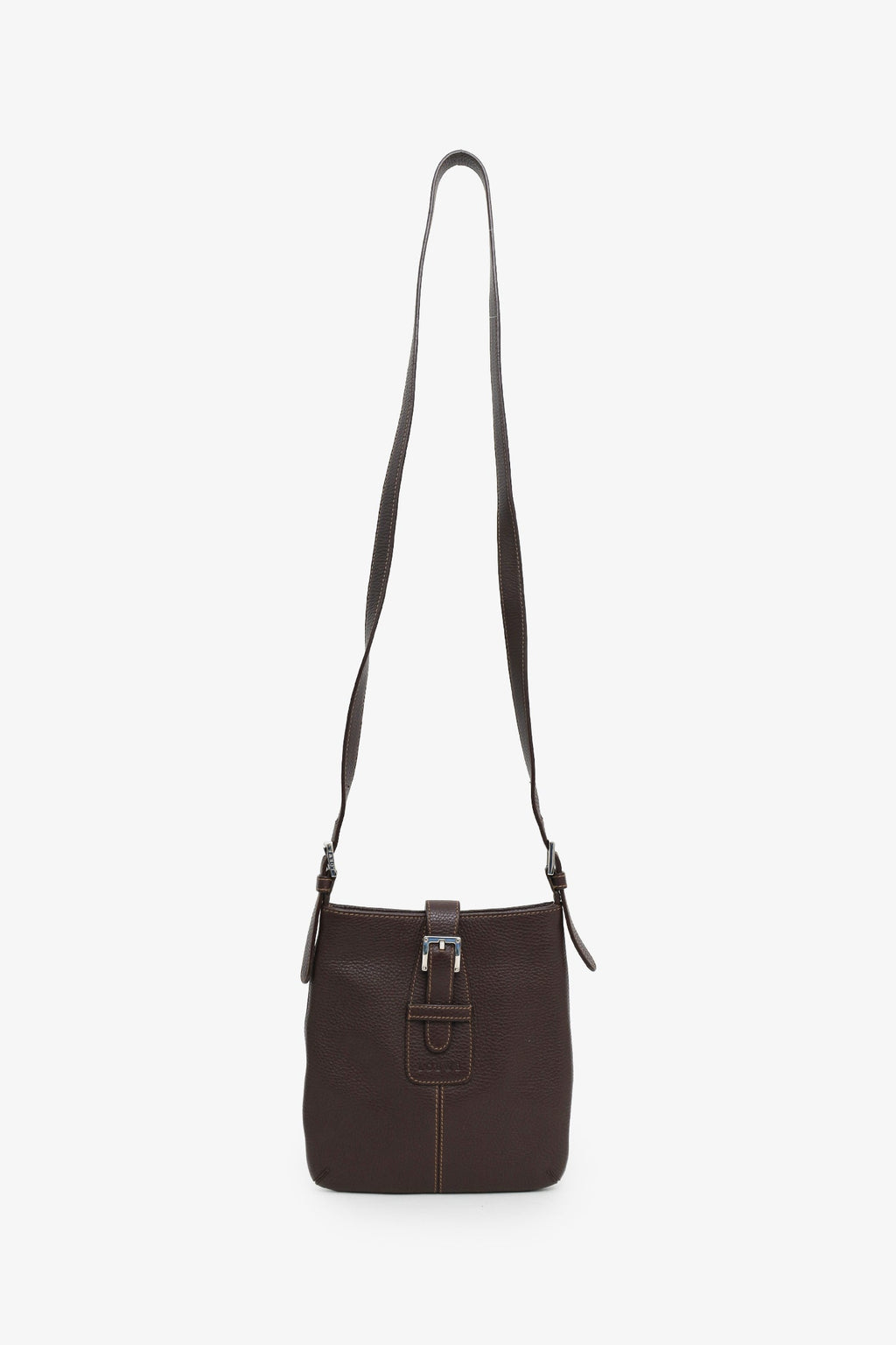Loewe Brown Leather 'Senda' Crossbody Bag