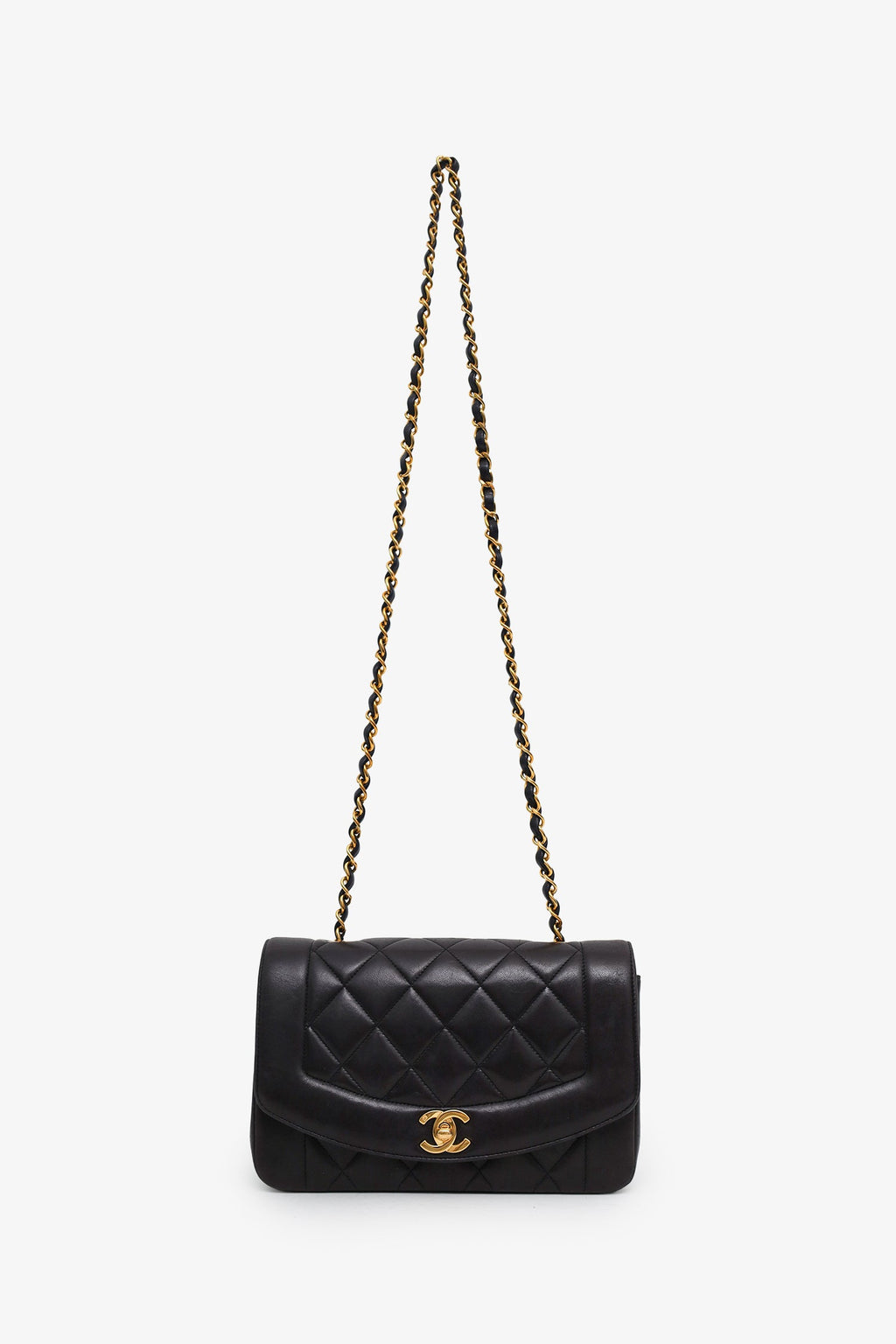 Chanel™ 1994-96 Brown Quilted Lambskin Small Diana Flap Bag