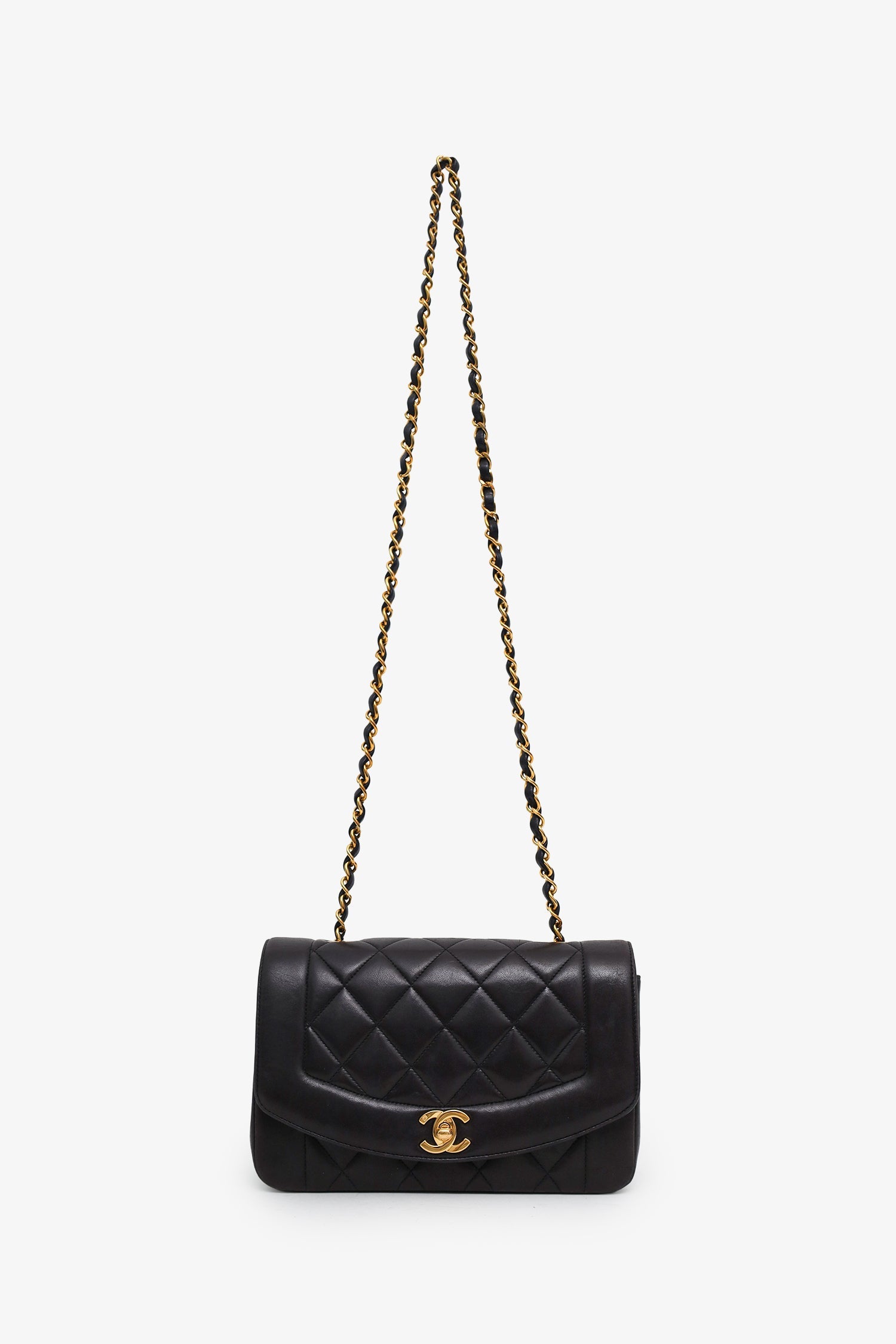 Chanel™ 1994-96 Brown Quilted Lambskin Small Diana Flap Bag