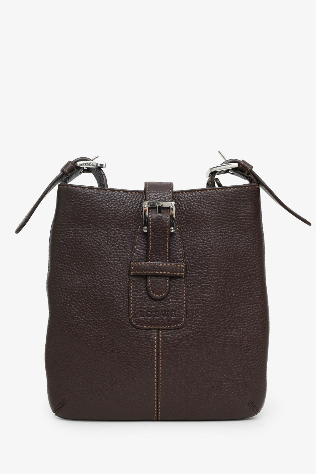 Loewe Brown Leather 'Senda' Crossbody Bag