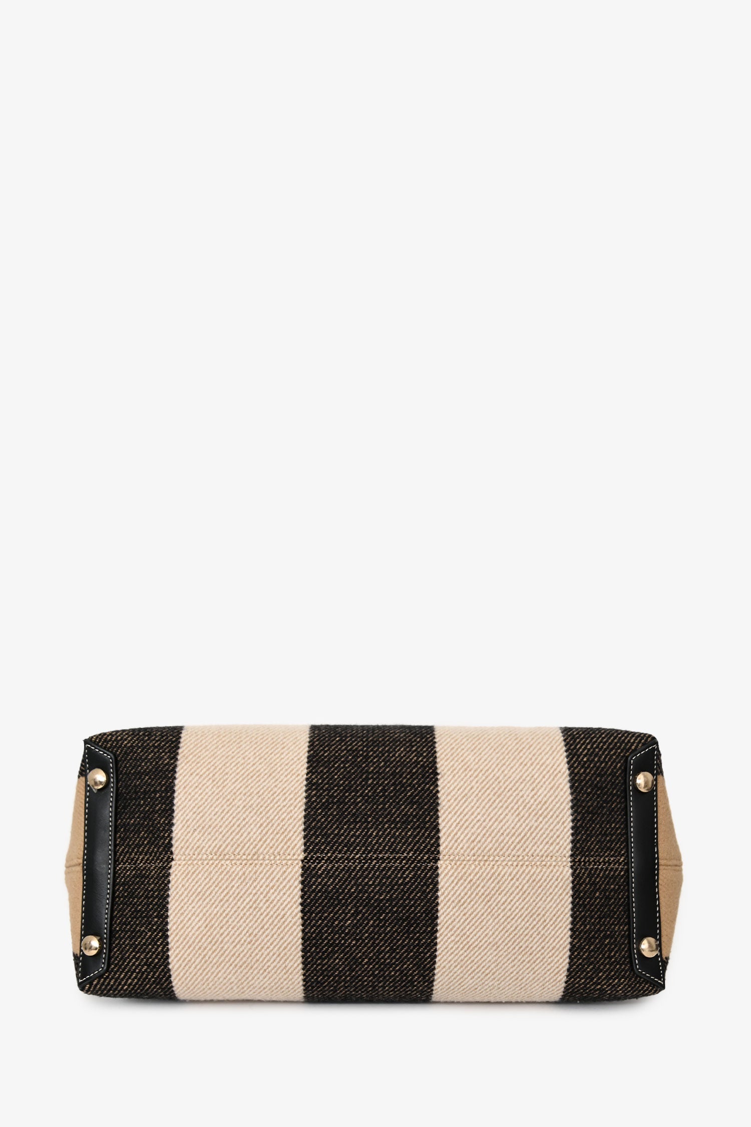 Burberry Black/Multicolour Novacheck Leather Wool Society Tote with Strap