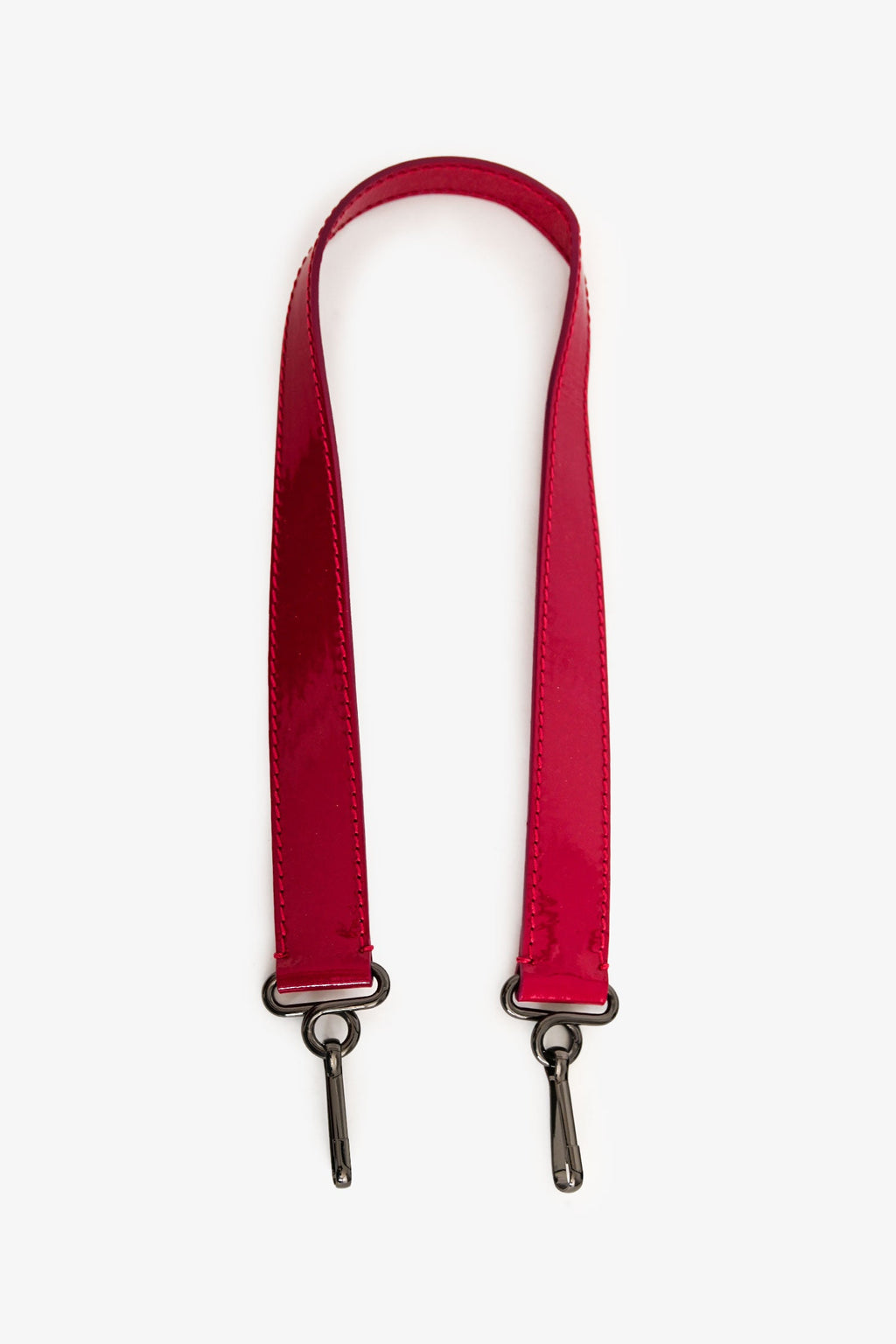 Burberry Fuchsia Embossed Patent Leather Top Handle with Strap