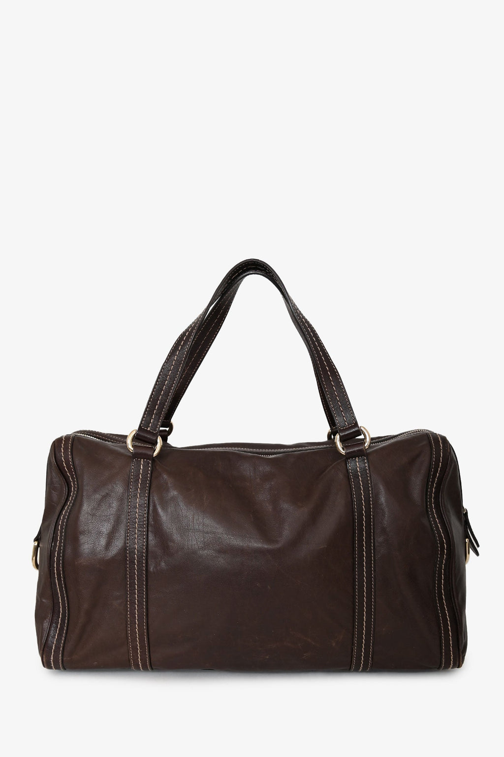 Gucci Brown Leather 'Duchessa' Medium Boston Bag