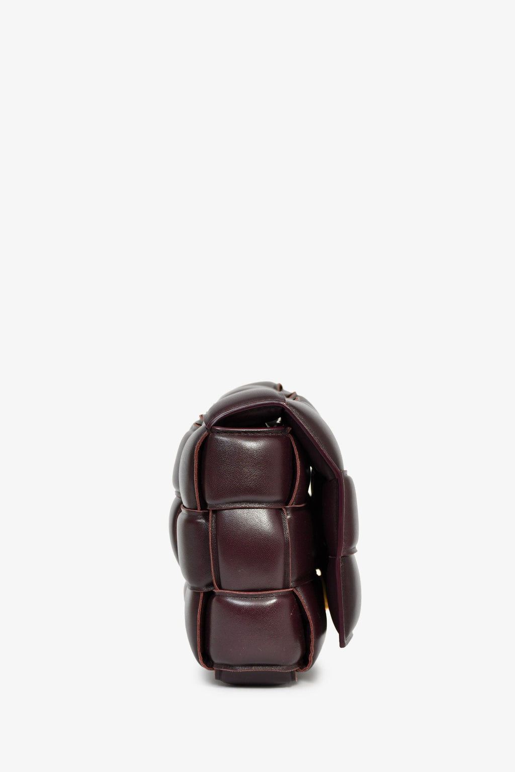 Bottega Veneta Burgundy Leather Intrecciato Padded Cassette Crossbody