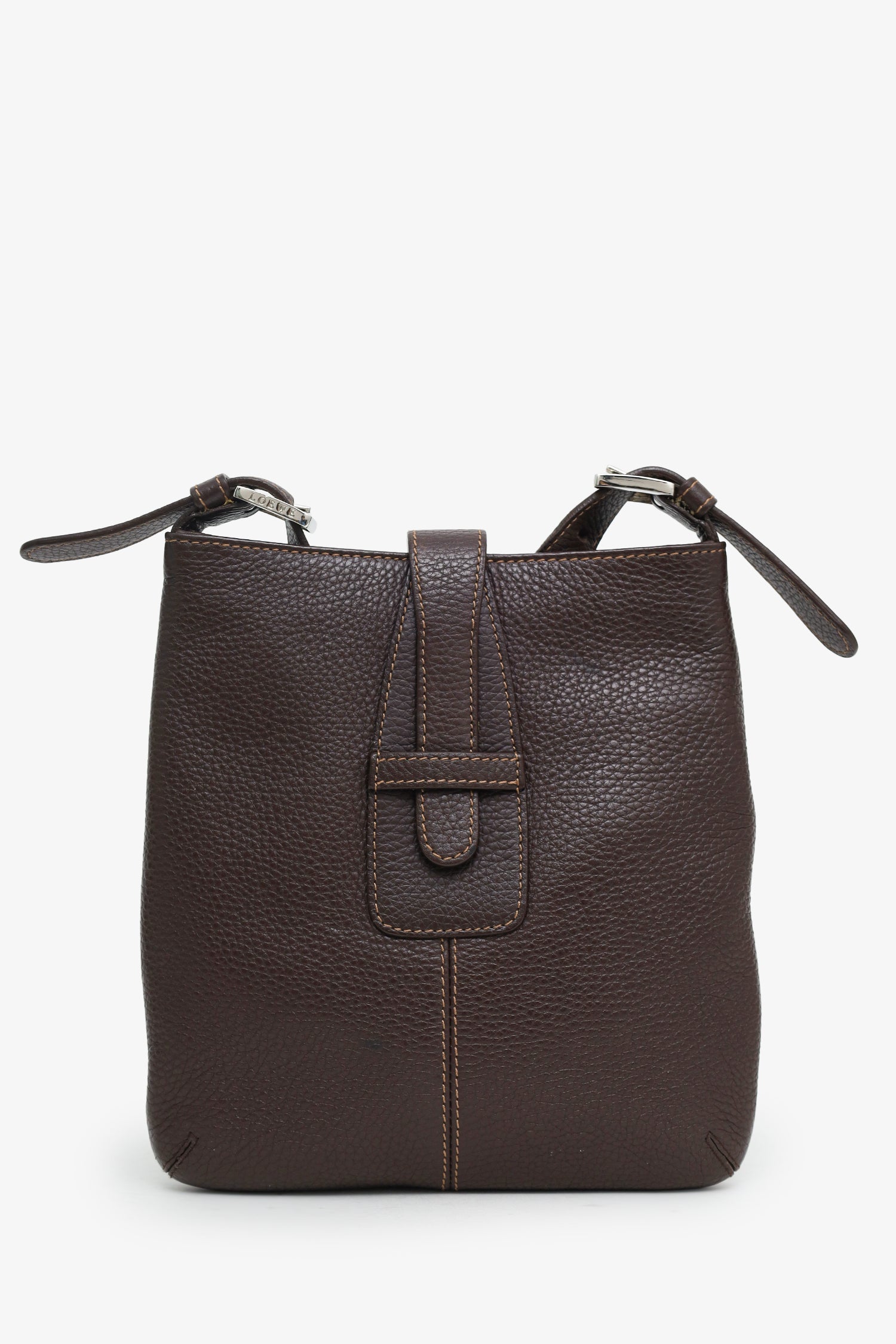 Loewe Brown Leather 'Senda' Crossbody Bag